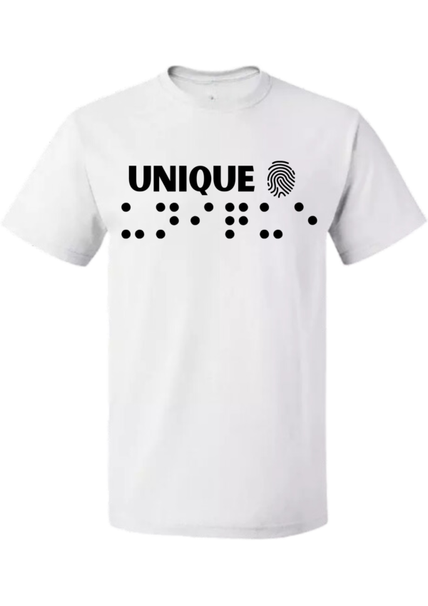 T-shirt femme - Inscription en braille Unique - Col avec description tactile – Image 4